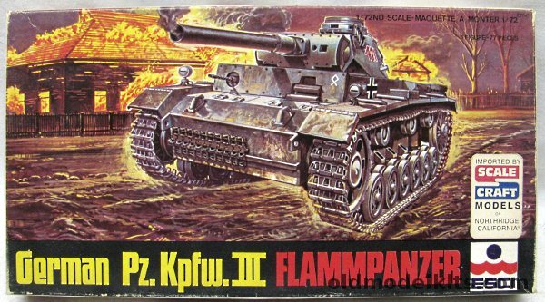 ESCI 1/72 Panzer III Flammpanzer (Pz. Kpfw. III), 8057 plastic model kit